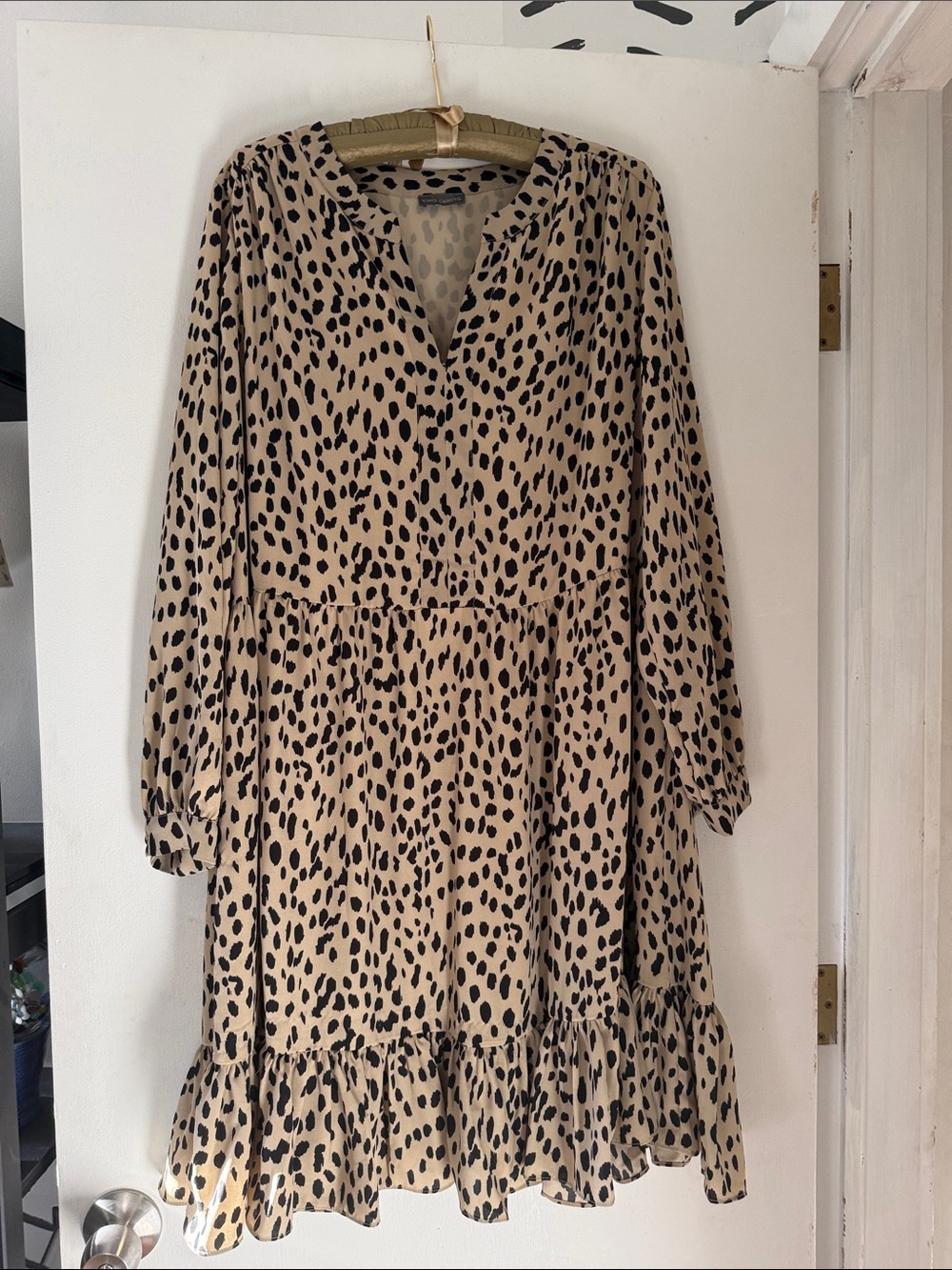Vince Camuto Leopard Print Tiered Dress | - Picture 1 of 2